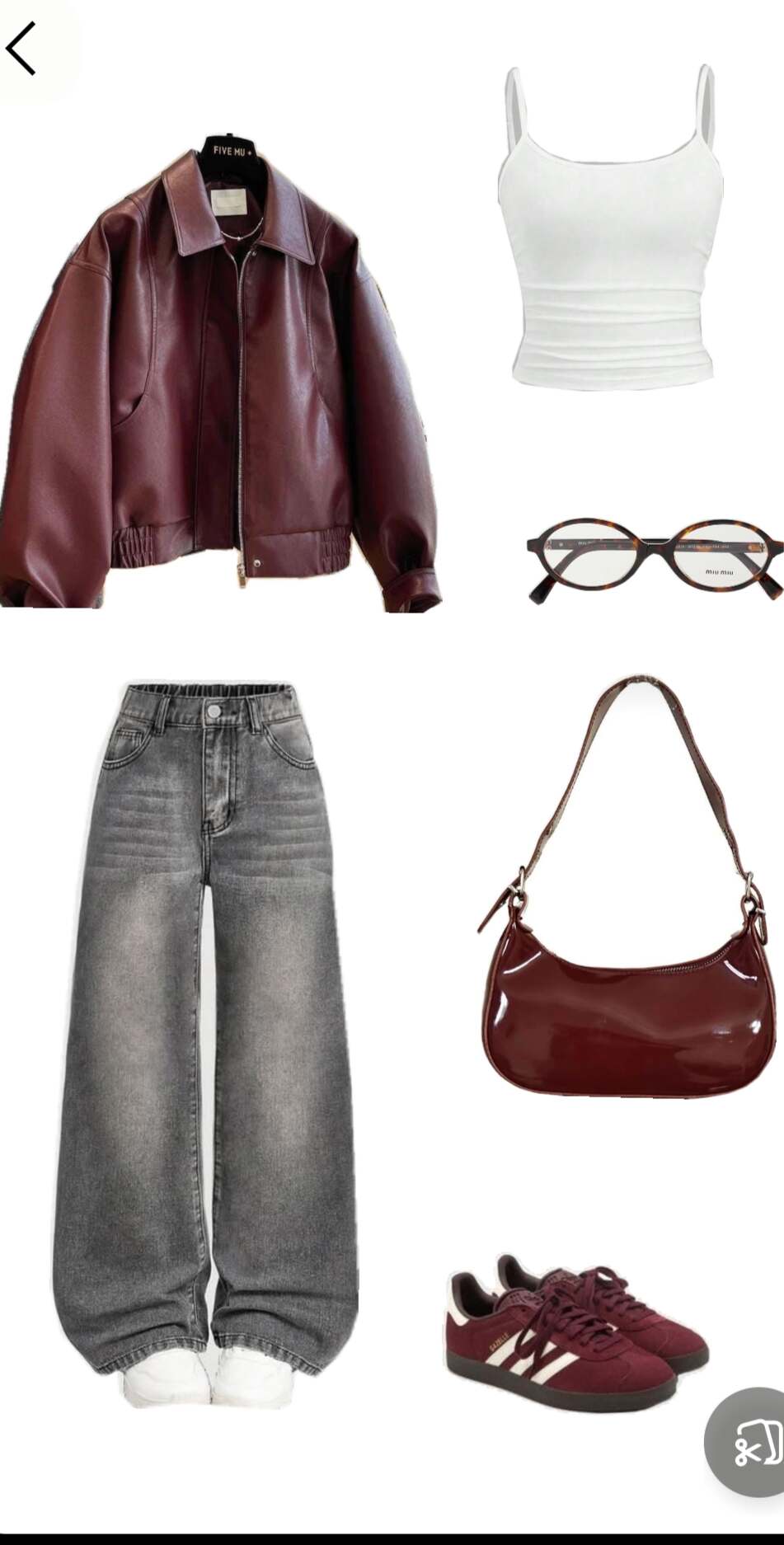 Outfit sheet: outfit items